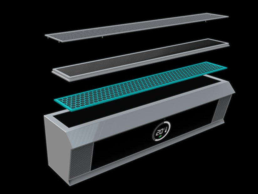 HEPA-H13 four-stage filter stack