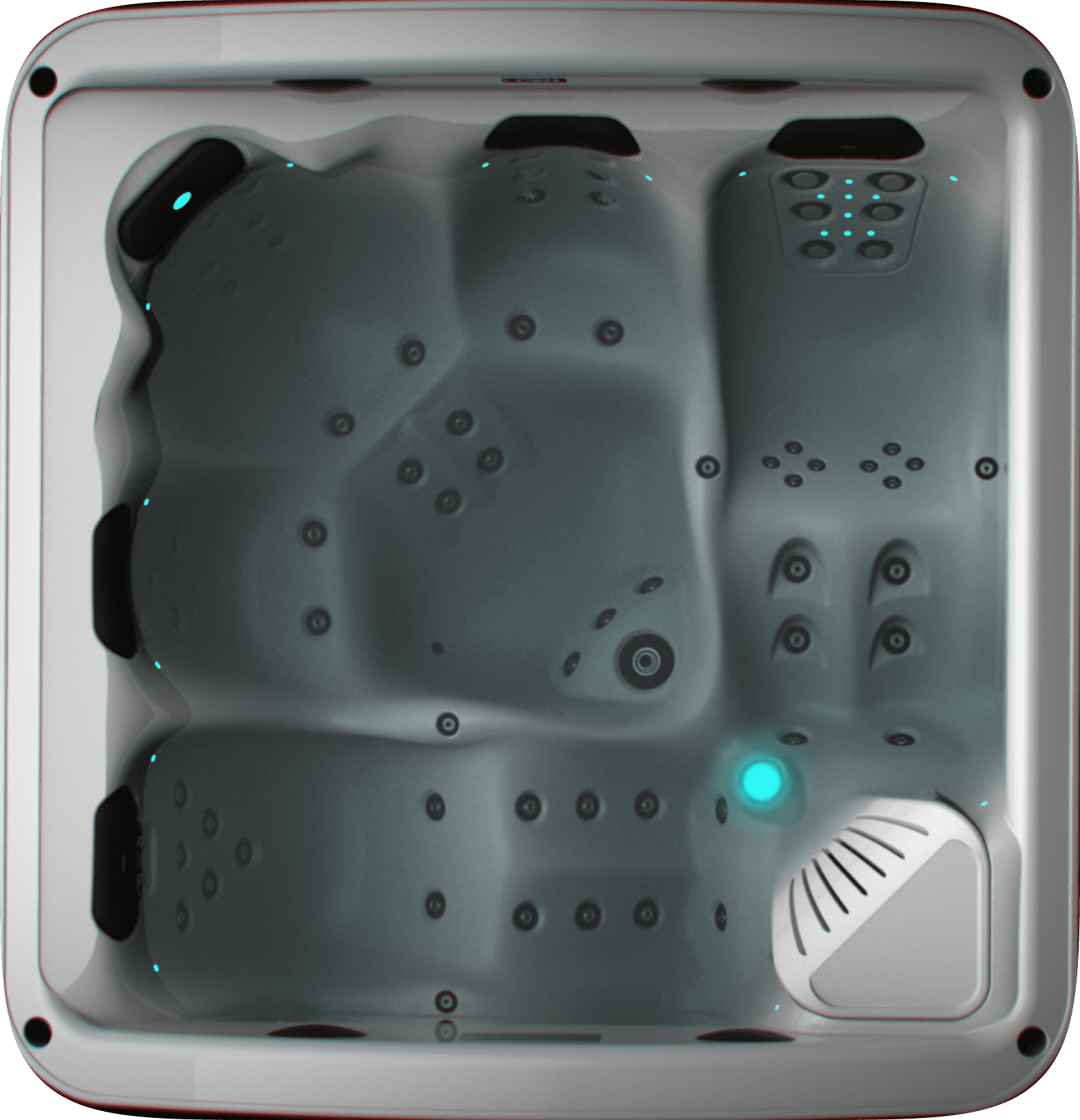 Spa with chromatherapy LEDs on