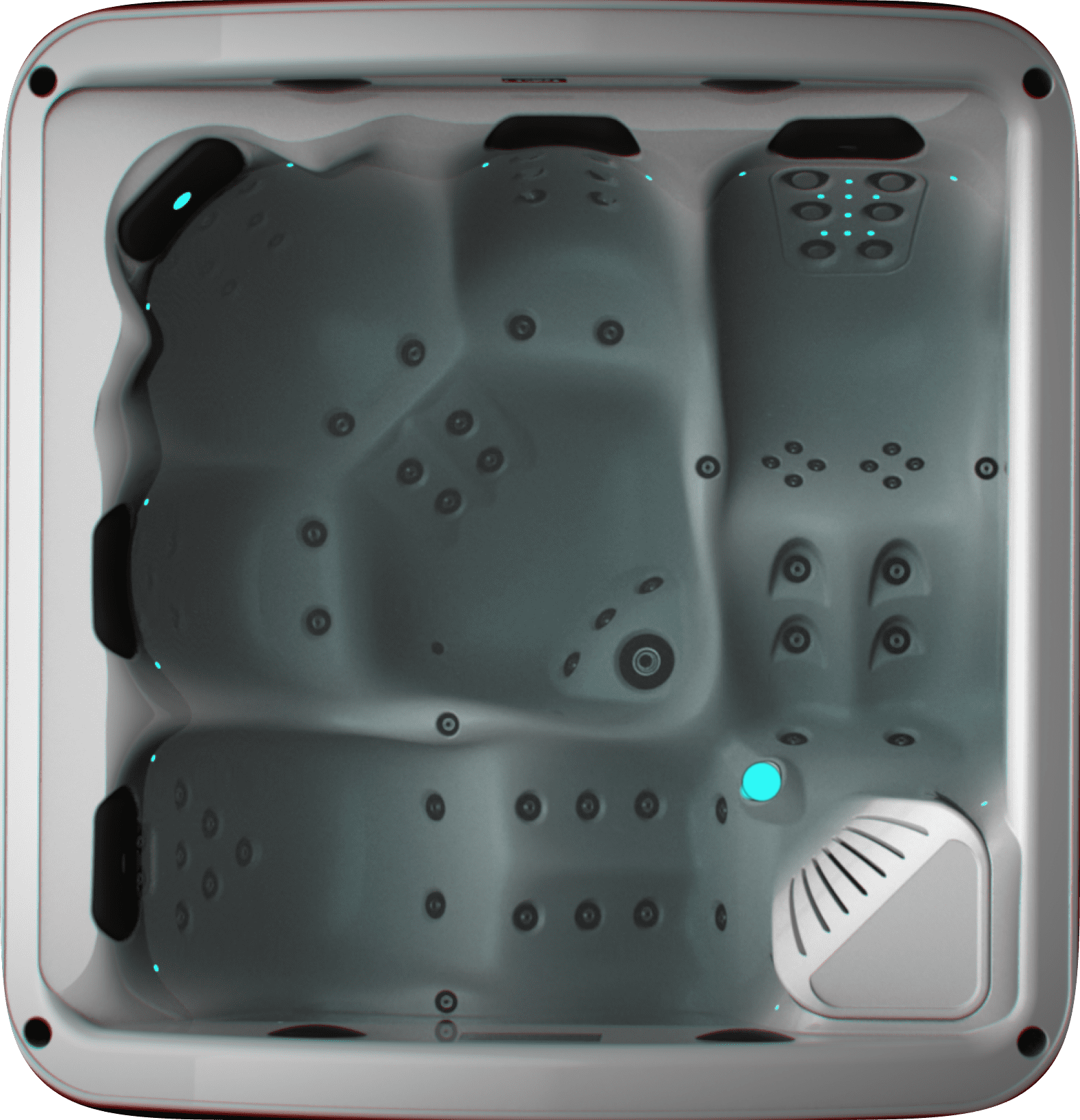Spa Prestige — top view blueprint