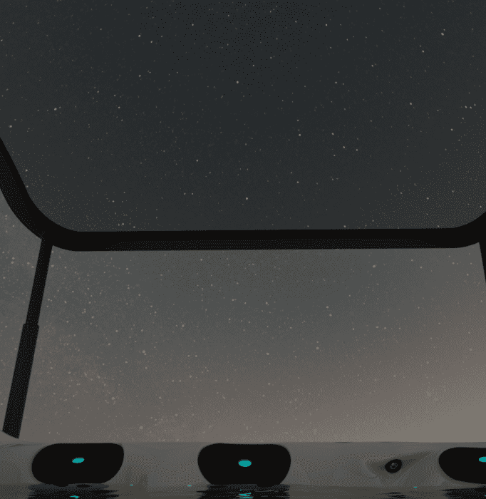 A direct view of the night sky.