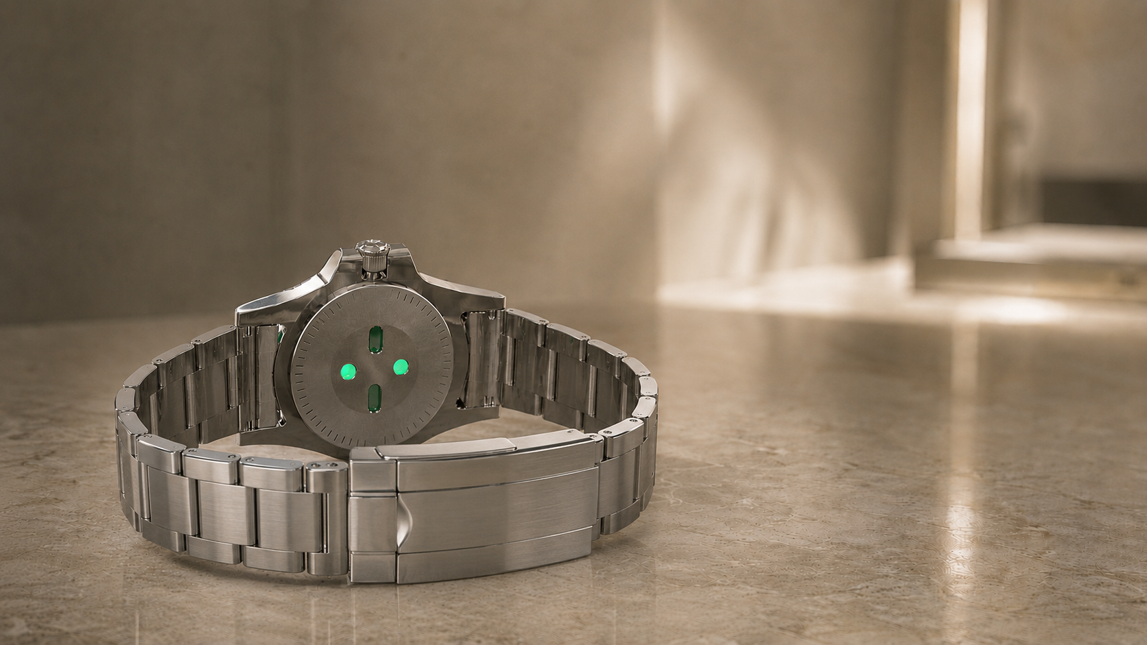 Swiss-case Pro mounted on the bracelet of a luxury watch